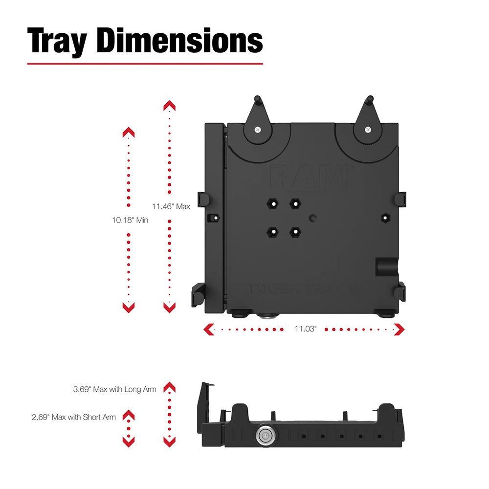 RAM Mount RAM Universal Drill-Down Vehicle Laptop Mount [RAM-VBD-122-SW3]
