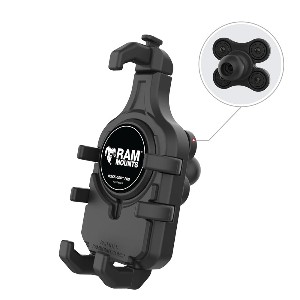 Ram Mount RAM Quick-Grip Pro Phone Holder w/Ball  Vibration Damper [RAM-HOL-PD5BVU]