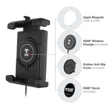 Ram Mount RAM Quick-Grip Pro XL w/Ball  Qi2 15W Wireless Charger [RAM-HOL-PD7B-W2MU]
