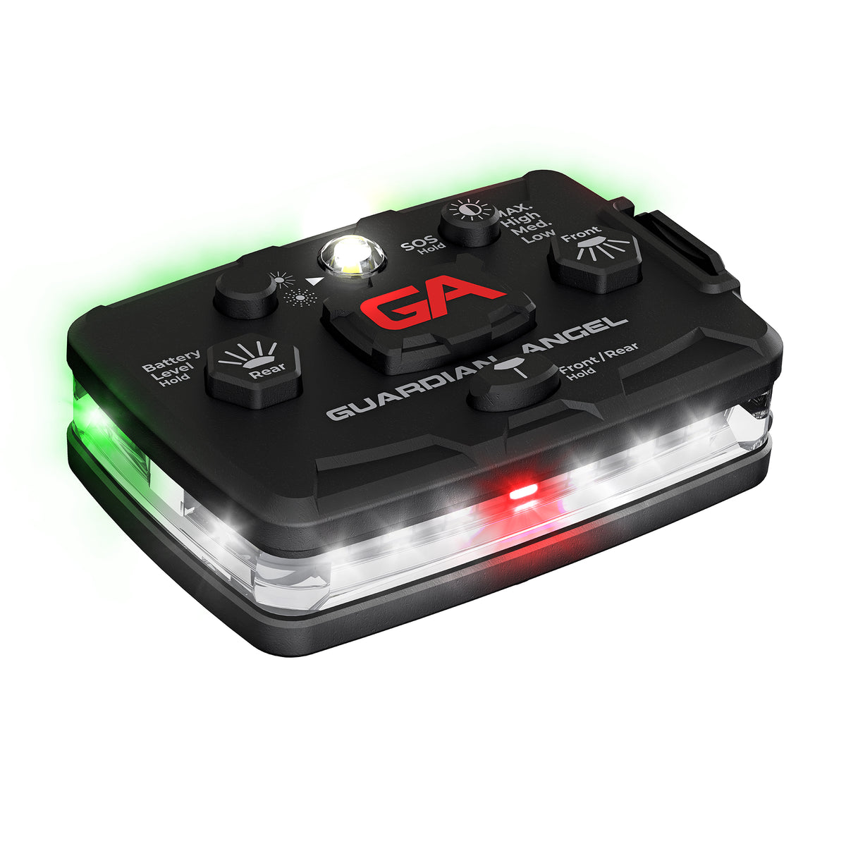 Guardian Angel Elite Series White/Green wearable safety light