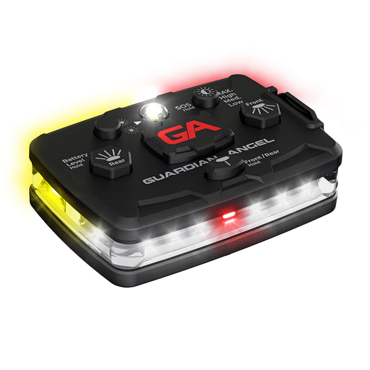 Guardian Angel Elite Series White/Red & Yellow wearable safety light