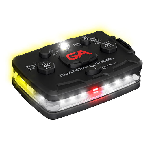 Guardian Angel Elite Series White/Yellow wearable safety light