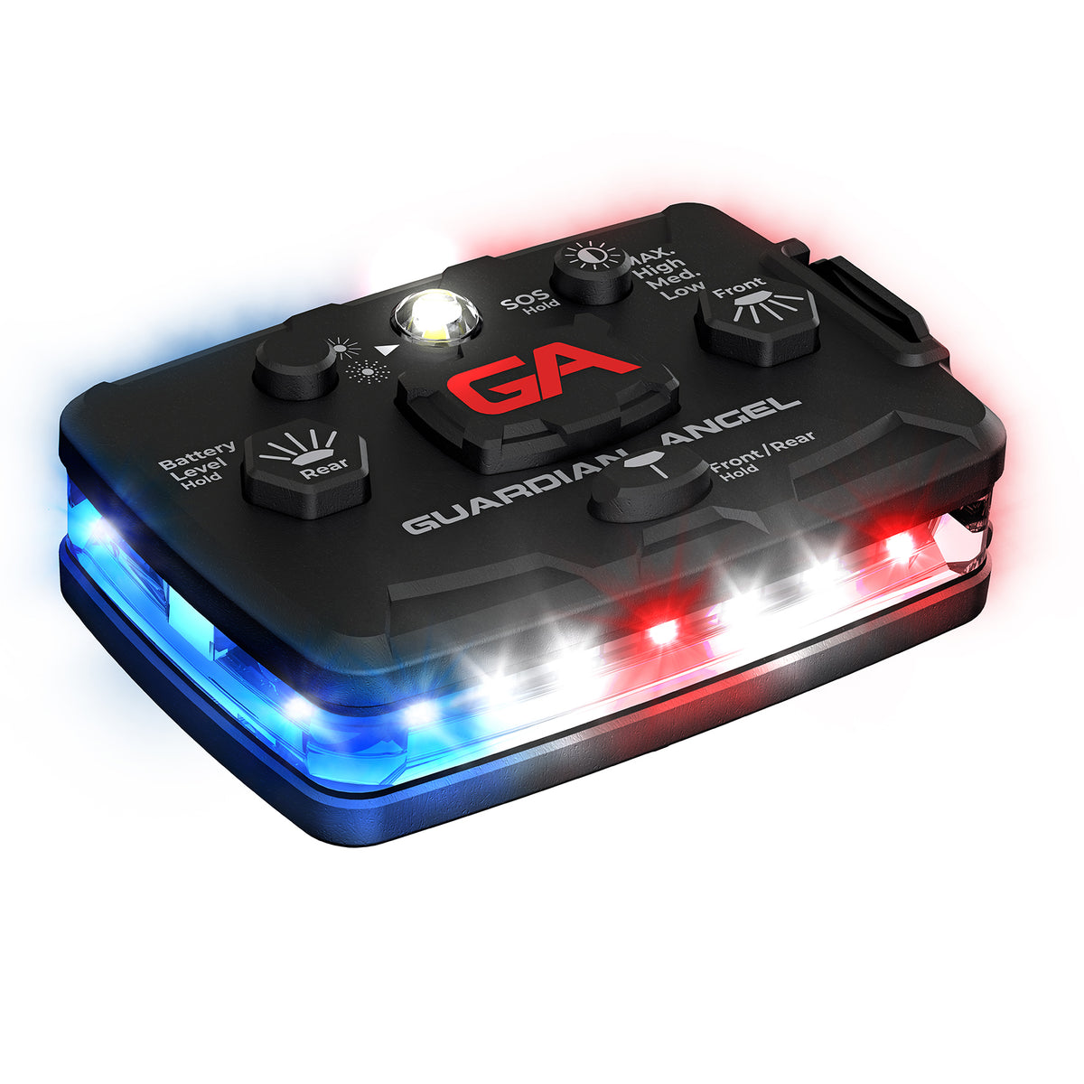 Guardian Angel Elite Series Red/Blue wearable safety light