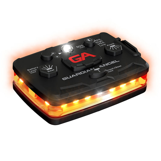 Guardian Angel Elite Series Orange/Orange wearable safety light