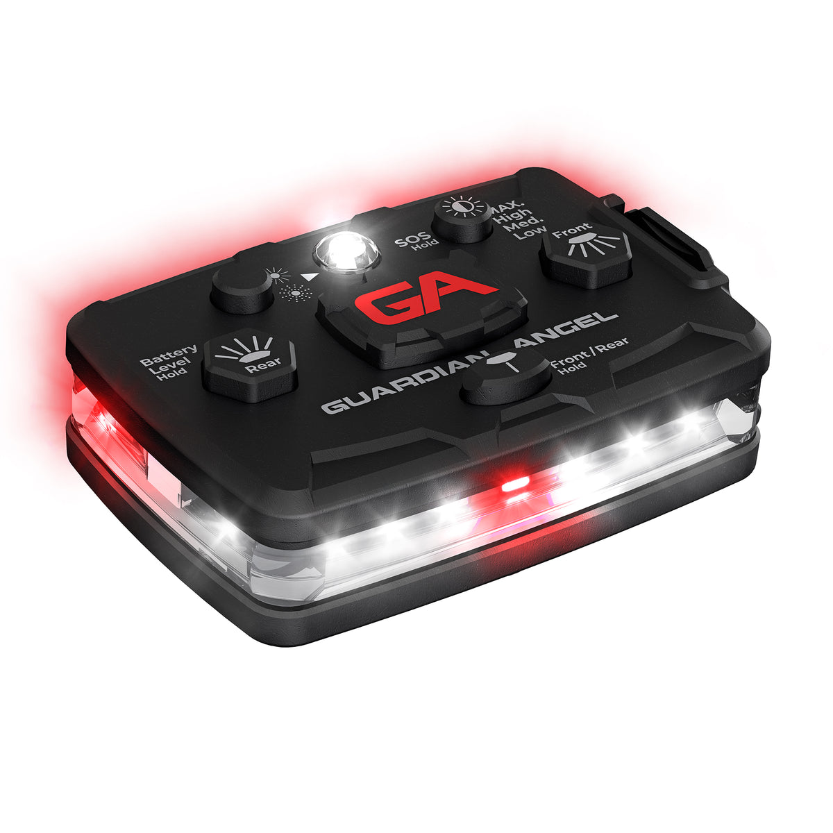 Guardian Angel Elite Series White/Red wearable safety light