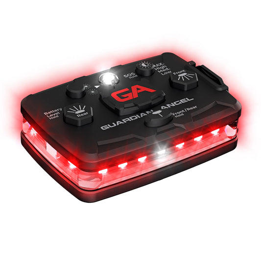 Guardian Angel Elite Series Red/Red wearable safety light
