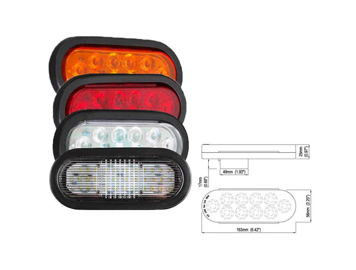 ALT PROSTAR 6 inch Oval dimensions