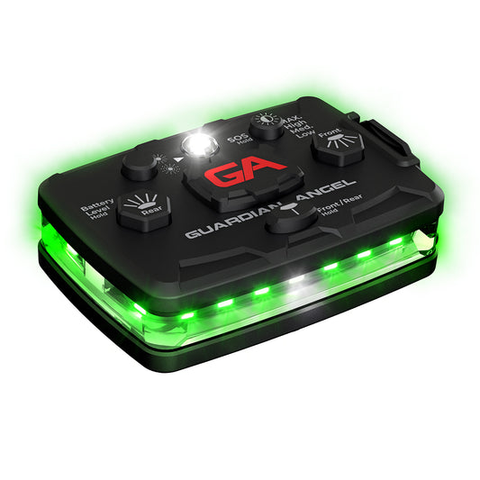 Guardian Angel Elite Series Green/Green wearable safety light