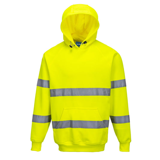 Portwest B304 Hi-Vis Hoodie - Yellow, front