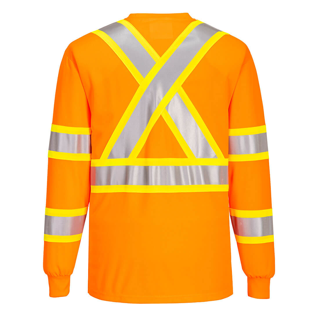 Portwest CA111 Hi-Vis X Back Contrast Tape T-Shirt L/S - Orange, back