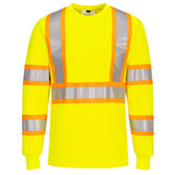 X Back Contrast Tape Long Sleeve T-shirt
