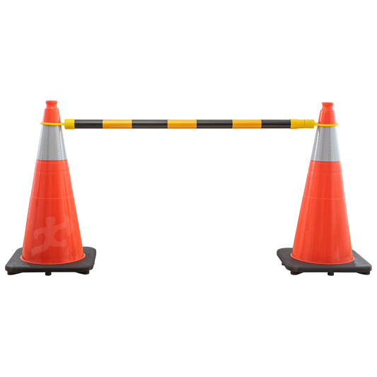 Xpose Safety Retractable Cone Bar - Black/Yellow