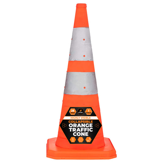 Xpose Safety 28" Collapsible Traffic Cone - Orange