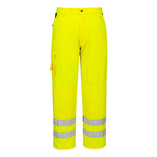 Portwest E046 Hi-Vis Service Pants - Yellow, front