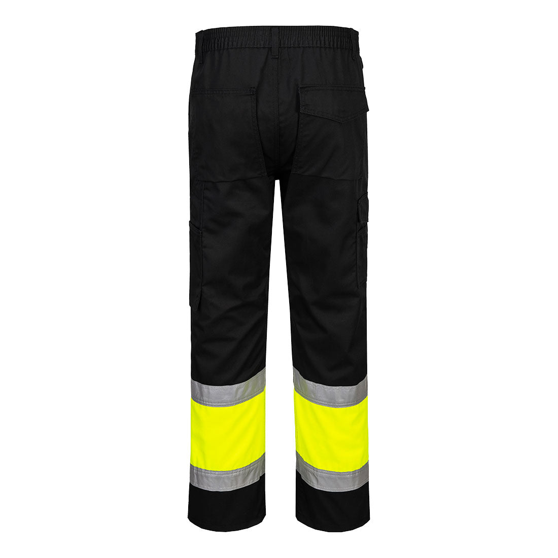 Portwest E049 Hi-Vis Contrast Class 1 Service Pants - Yellow/Black, back