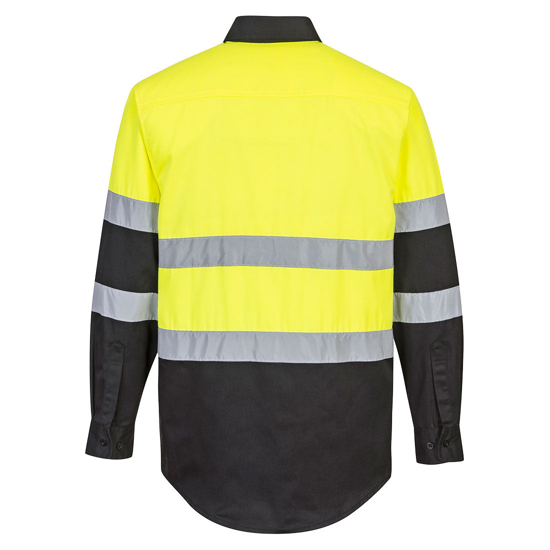 Portwest E066 Hi-Vis Contrast Shirt L/S - Yellow/Black, back