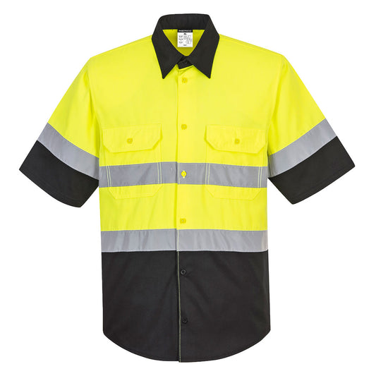 Two Tone Short Sleeve ANSI Work Shirt