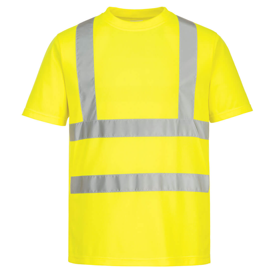 Portwest EC12 Eco Hi-Vis Short Sleeve T-Shirt (6 Pack) - Yellow, front