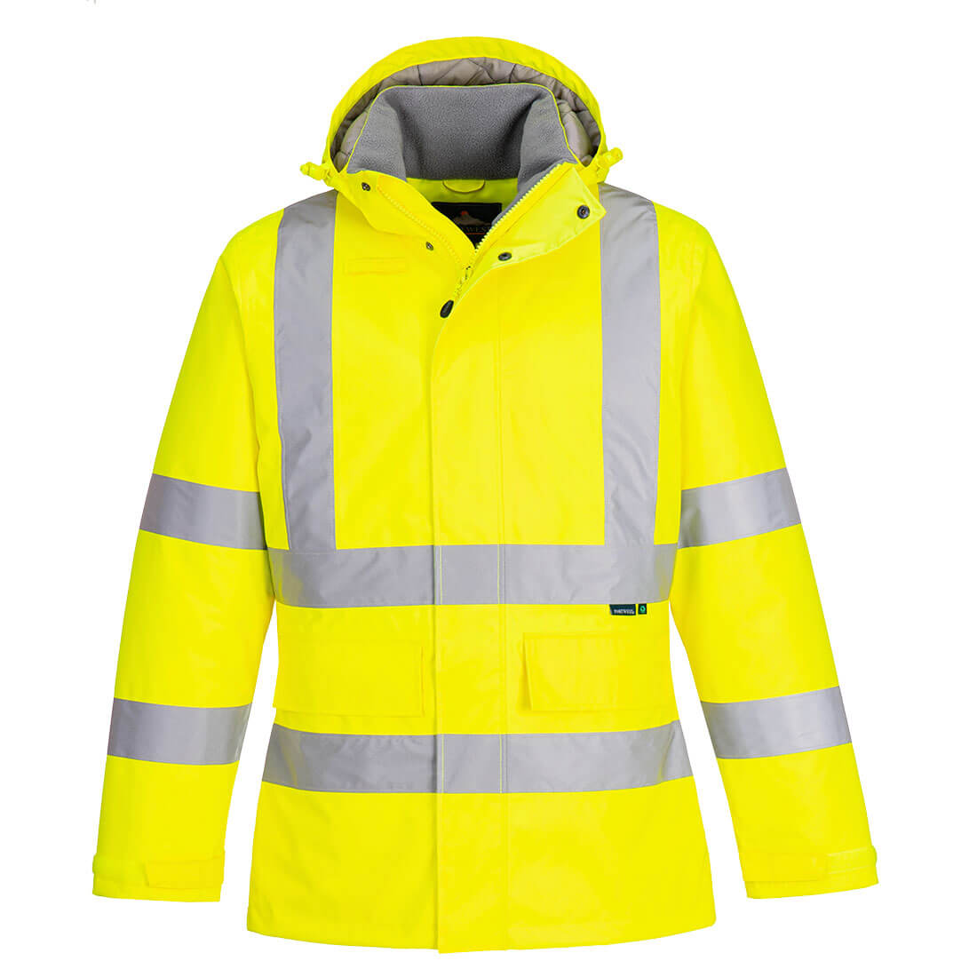 Portwest EC60 Eco Hi-Vis Winter Jacket - Yellow, front