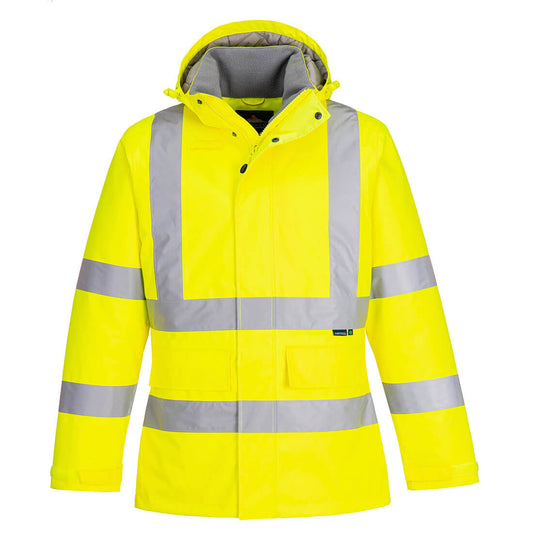 Portwest EC60 Eco Hi-Vis Winter Jacket - Yellow, front