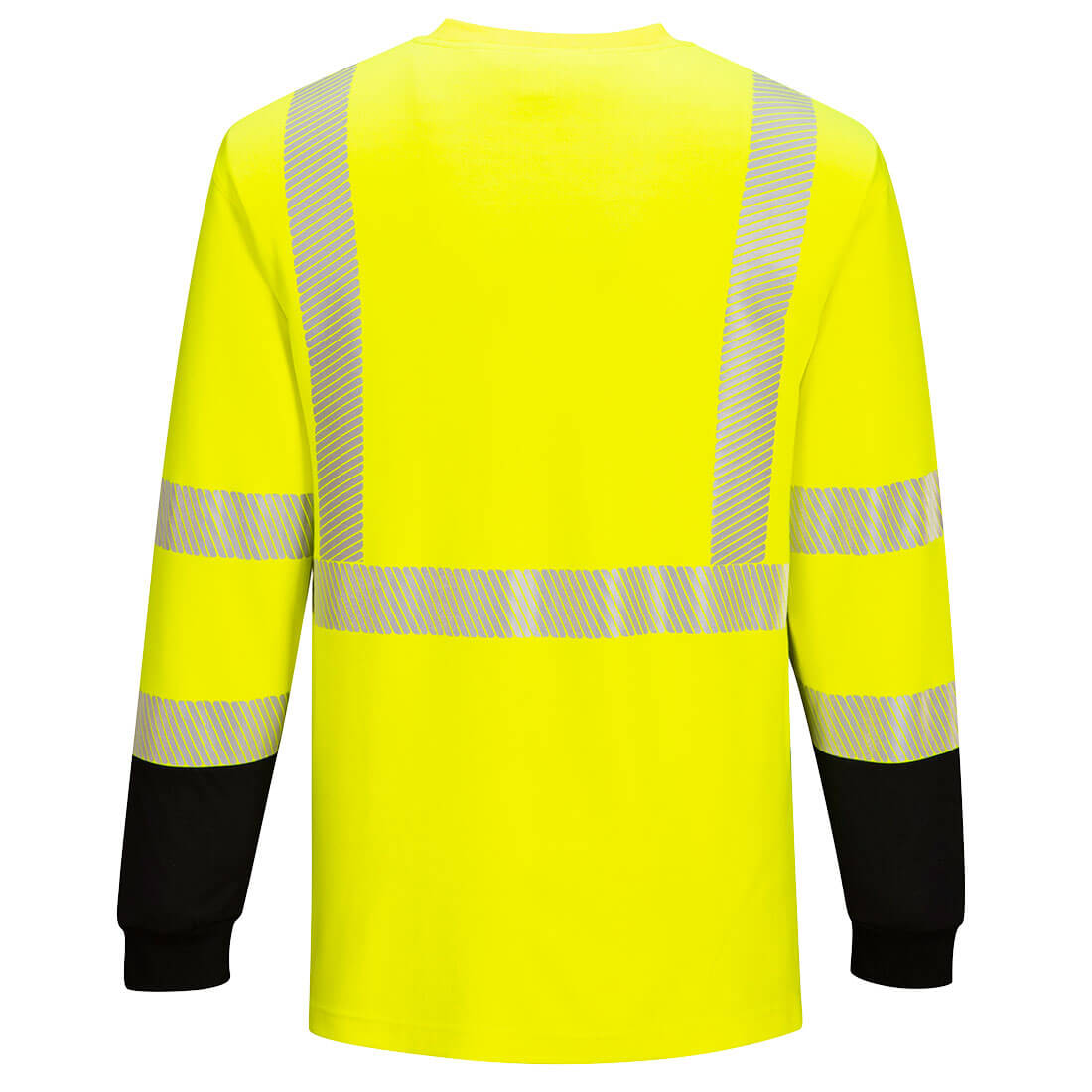 Portwest FR709 Modaflame Knit Hi-Vis Two Tone FR Crew - Yellow/Black, back