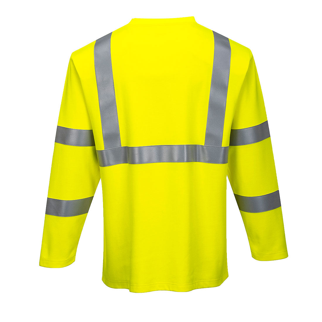 Portwest FR96 FR Hi-Vis Long Sleeve T-Shirt - Yellow, back