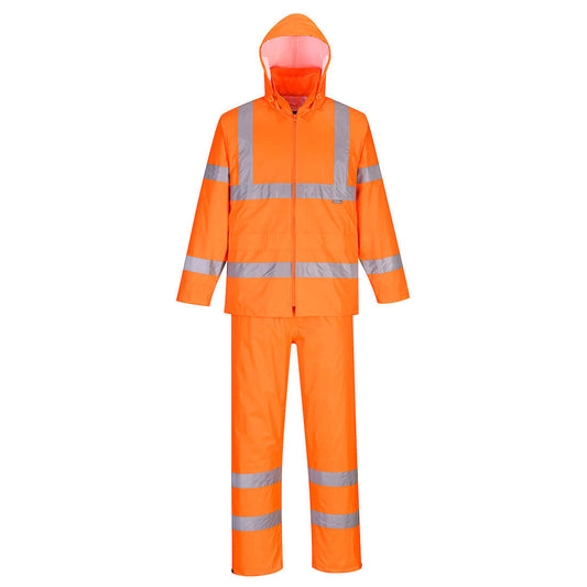 Portwest H448 Hi-Vis Rain Suit - Orange, front