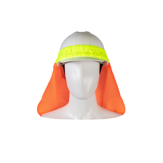 Petra Roc HNS-O Hi-Vis Neck Sun Shield for Hard Hats - Orange