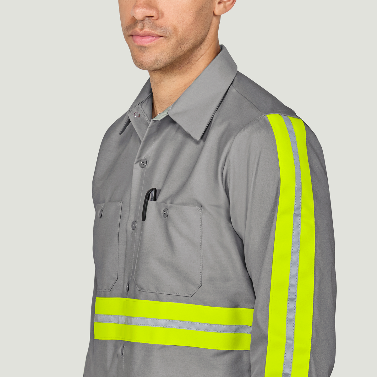 SP14 Long Sleeve Enhanced Visibility Industrial Work Shirt
