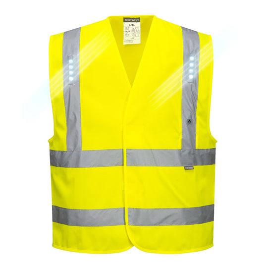 Portwest L470 Vega LED Vest - Yellow, front