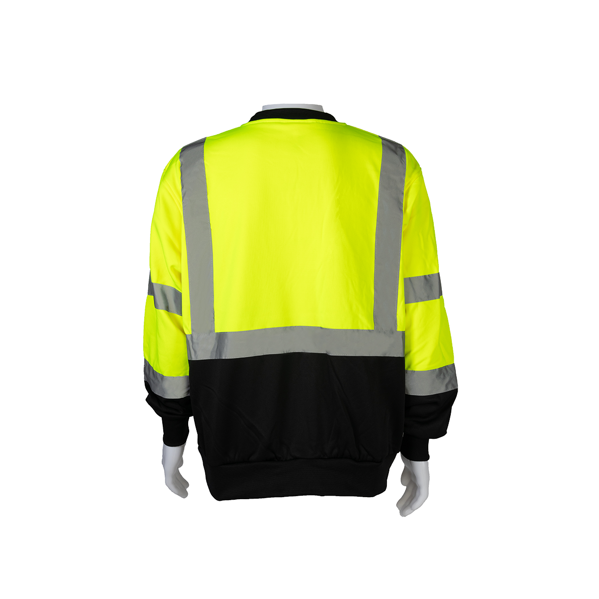 Petra Roc LBCSW-C3 ANSI Class 3 Two-Tone Crew Neck Sweatshirt - Lime/Black