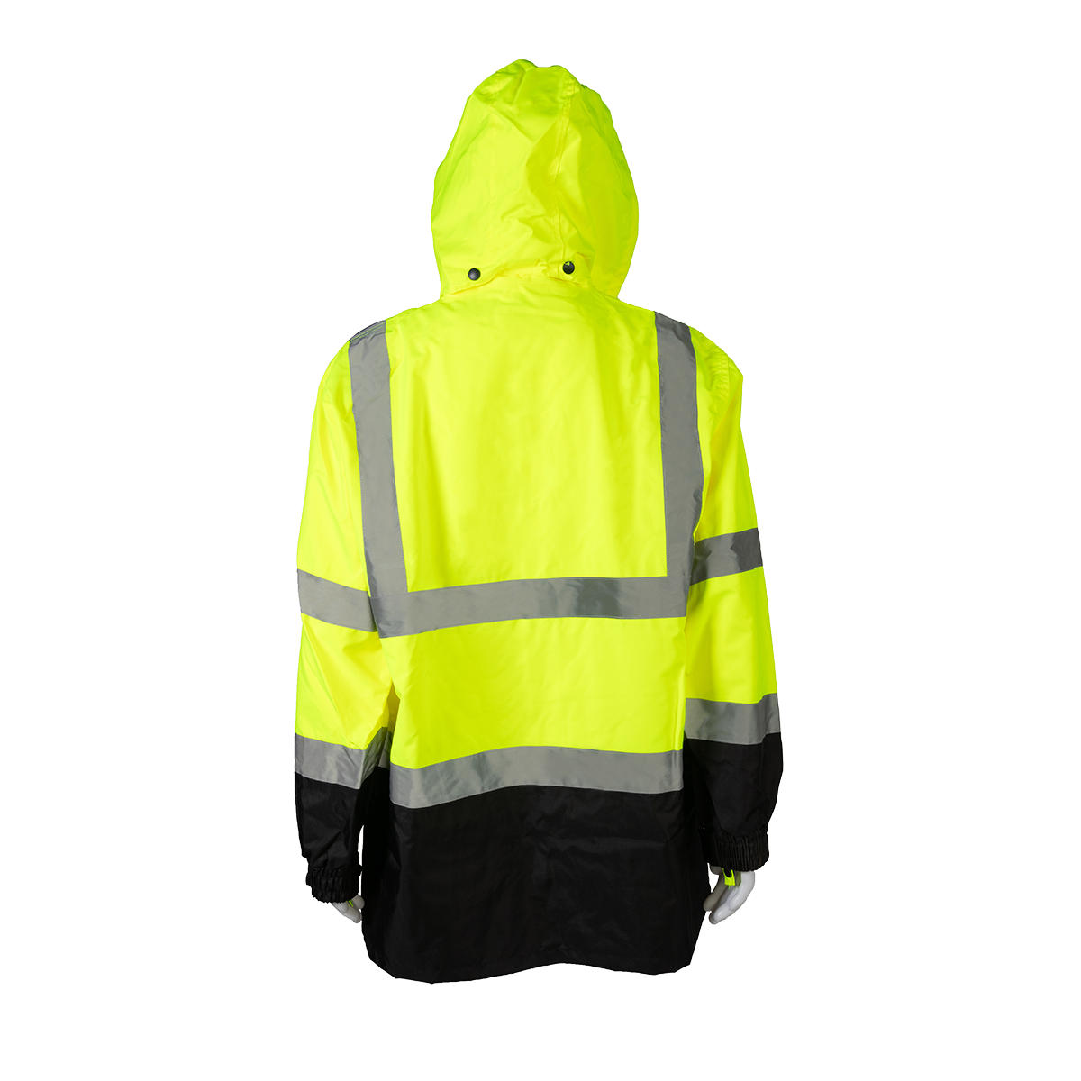 Petra Roc LBPJLW-C3 ANSI Class 3 Waterproof Lightweight Parka / Trench Coat - Lime/Black