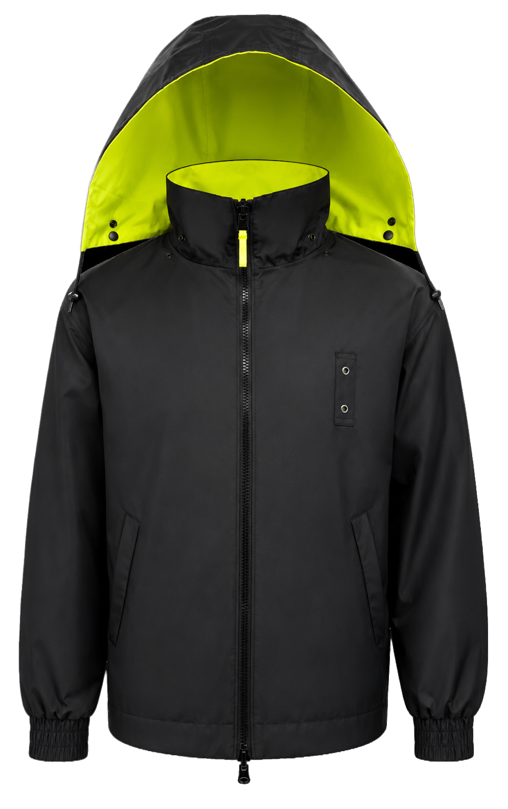 Petra Roc LBRVBJ29-C3 ANSI Class 3 Reversible Lightweight Waterproof Bomber Rain Jacket - Lime/Black