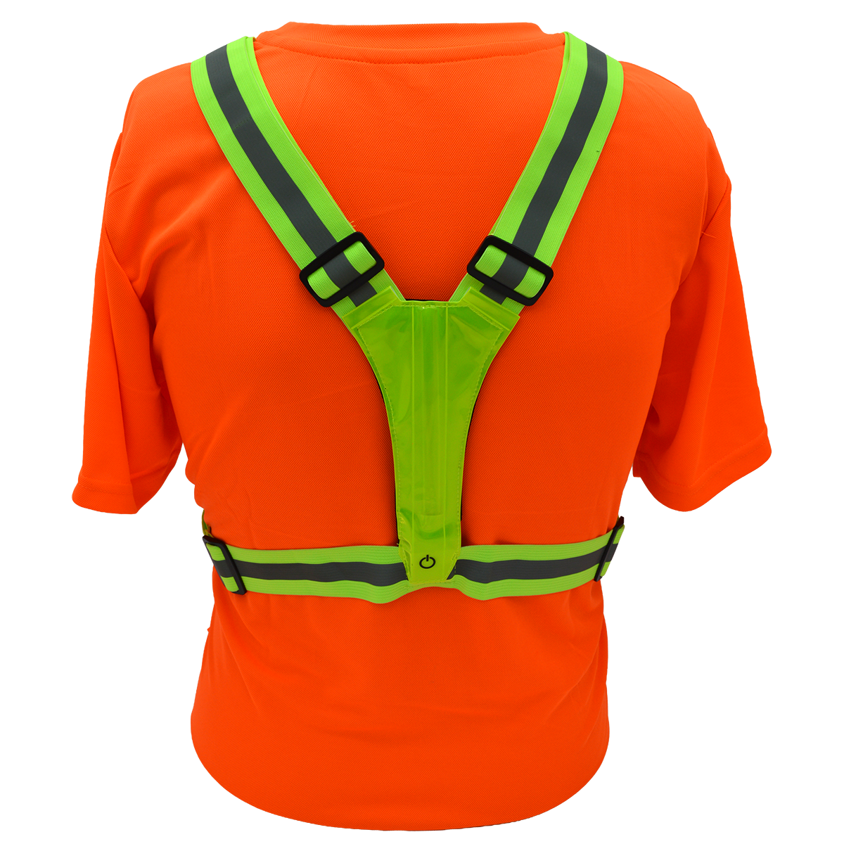 Petra Roc LHV-LEDVEST Hi-Vis Elastic Reflective Safety Vest with Built-In LED Lights - Lime