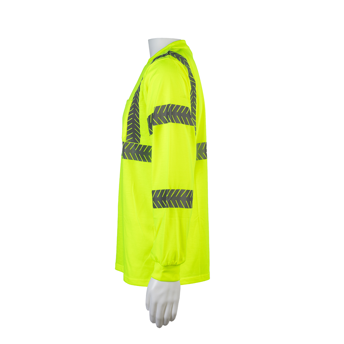 Petra Roc LJTSL3 ANSI Class 3 Jersey Knit Long Sleeve Pocket T-Shirt - Lime