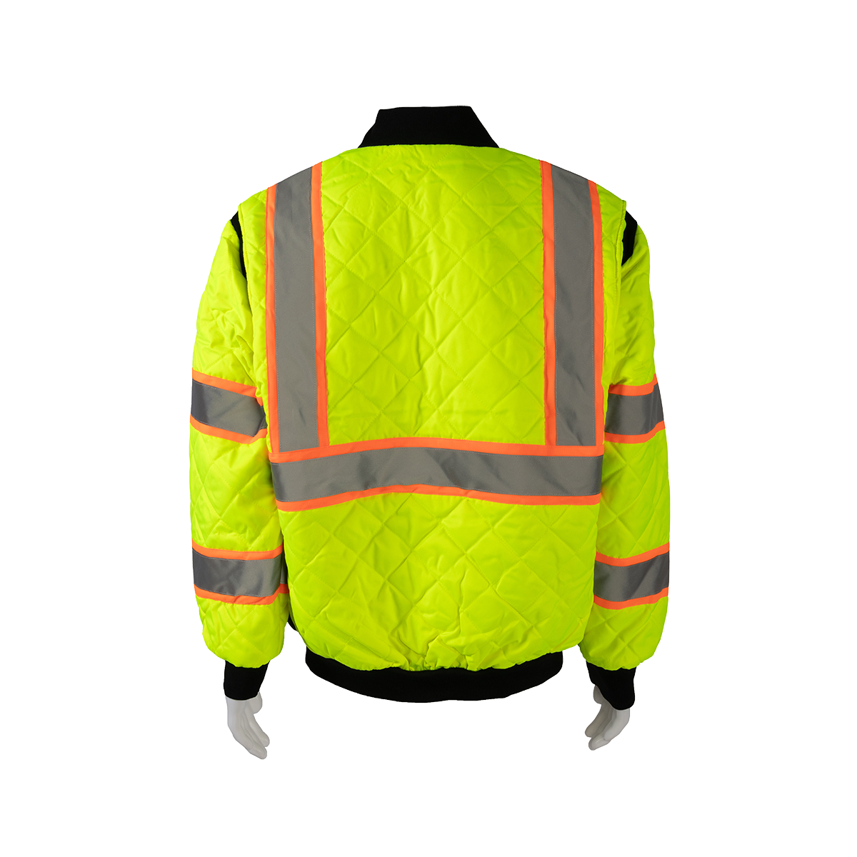 Petra Roc LOCQBJ-C3 ANSI Class 3 Ultra Light Warm Down Jacket - Lime/Orange/Black