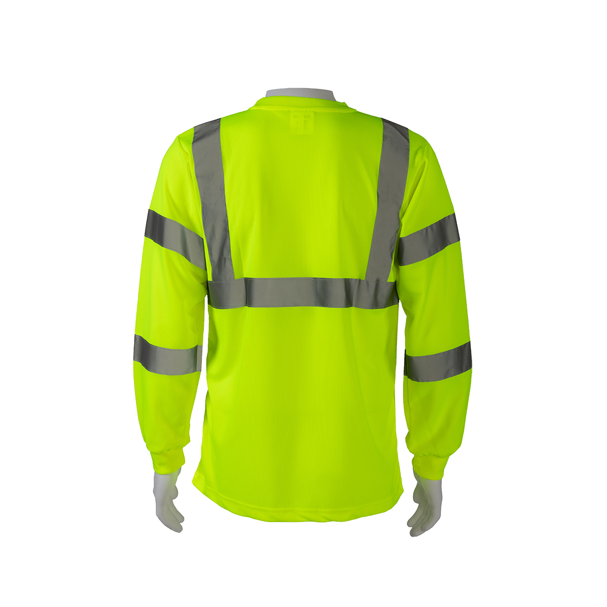 Petra Roc LTSL3 ANSI Class 3 Birdseye Mesh Long Sleeve T-Shirt - Lime