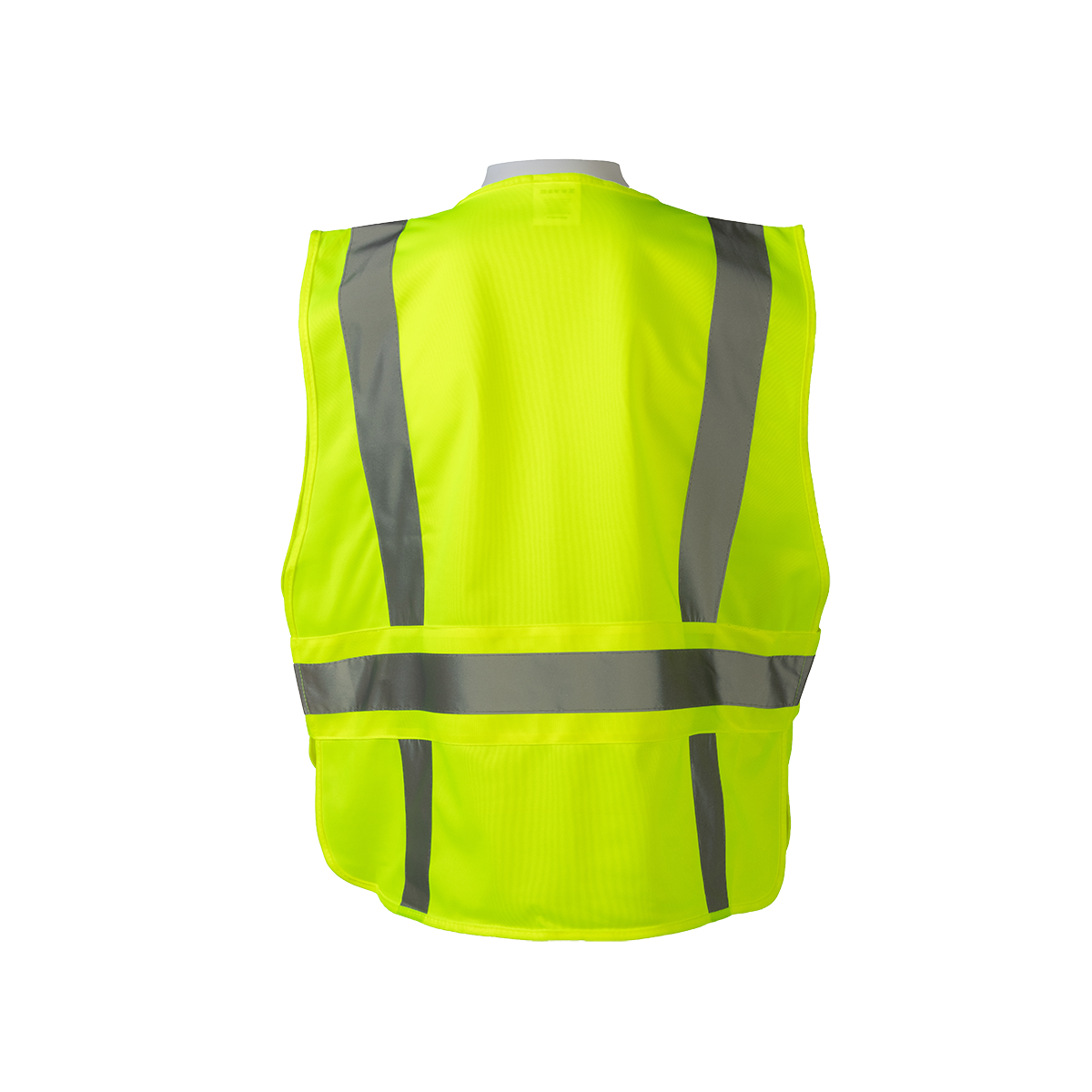 Petra Roc LV2-LPSV ANSI Class 2 All-Lime Solid Expandable 5-Point Breakaway Public Safety Vest - Lime