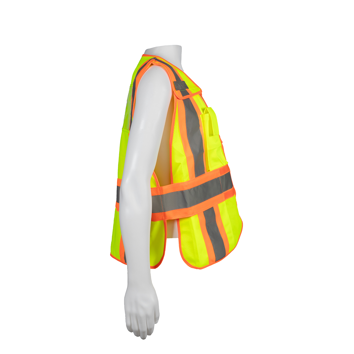 Petra Roc LV2-PSVP ANSI Class 2 Two-Tone Incident Command Expandable Breakaway Vest, Solid - Lime/Orange
