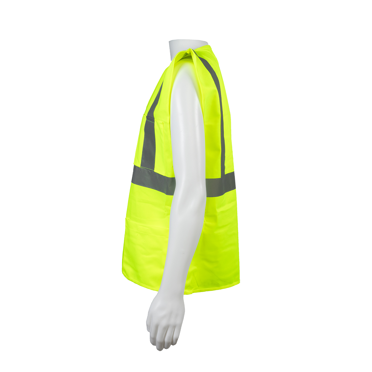 Petra Roc LV24 ANSI Class 2 Solid 4-Pocket Safety Vest - Lime