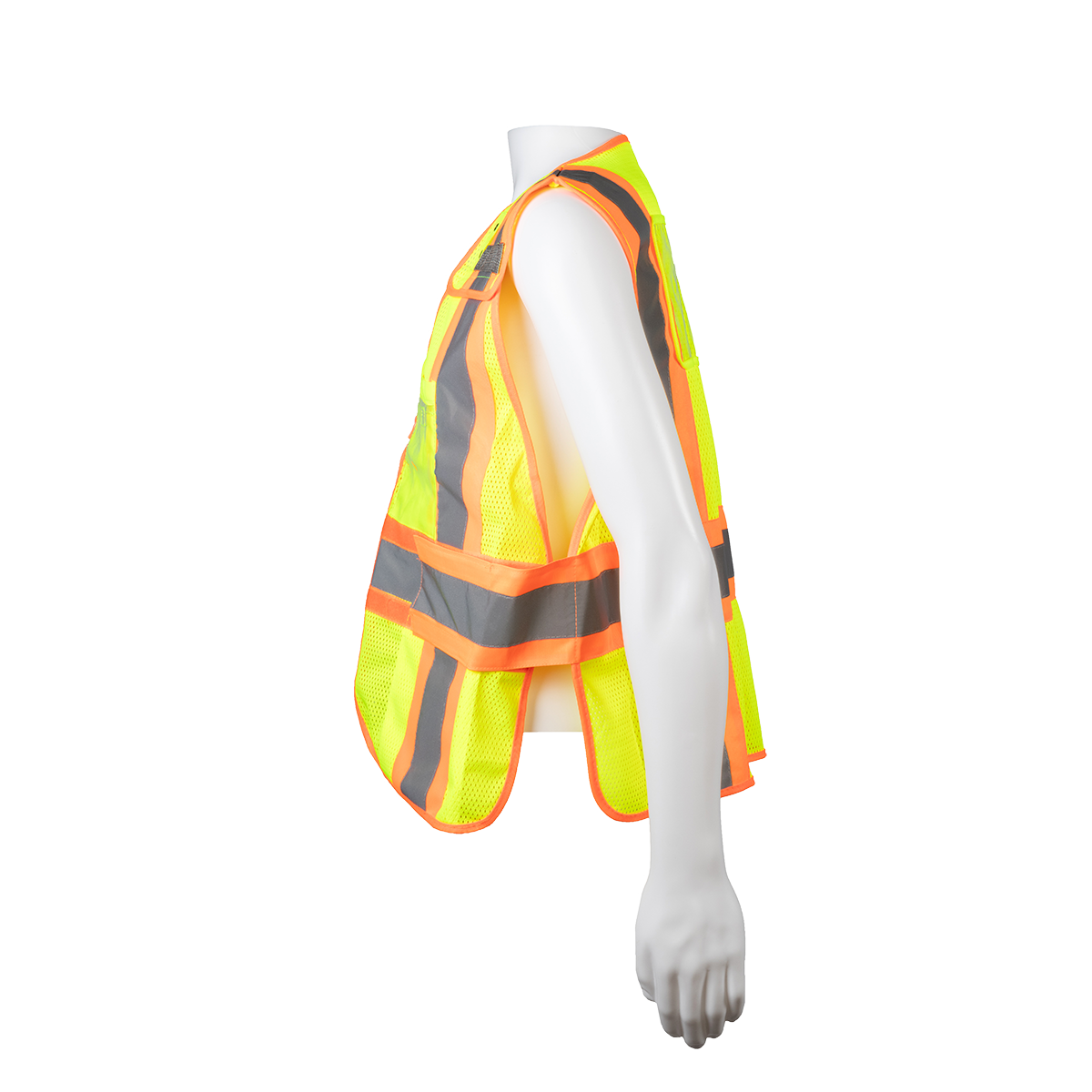 Petra Roc LVM2-PSVP ANSI Class 2 Two-Tone Incident Command Breakaway Vest, Mesh - Lime/Orange