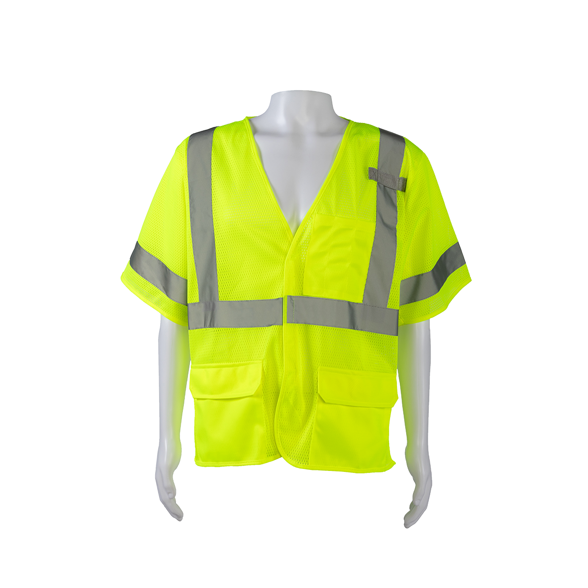Petra Roc LVM3 ANSI Class 3 Mesh Vest with Hook & Loop Closure - Lime