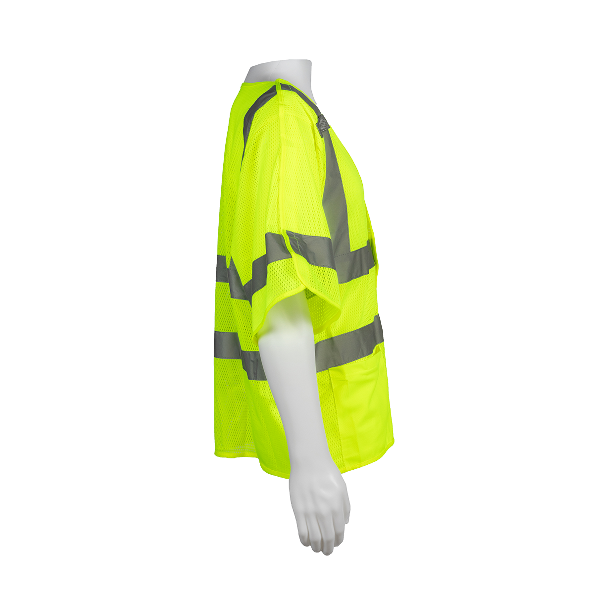 Petra Roc LVM3-5PB ANSI Class 3 Mesh Breakaway Short Sleeve Vest - Lime