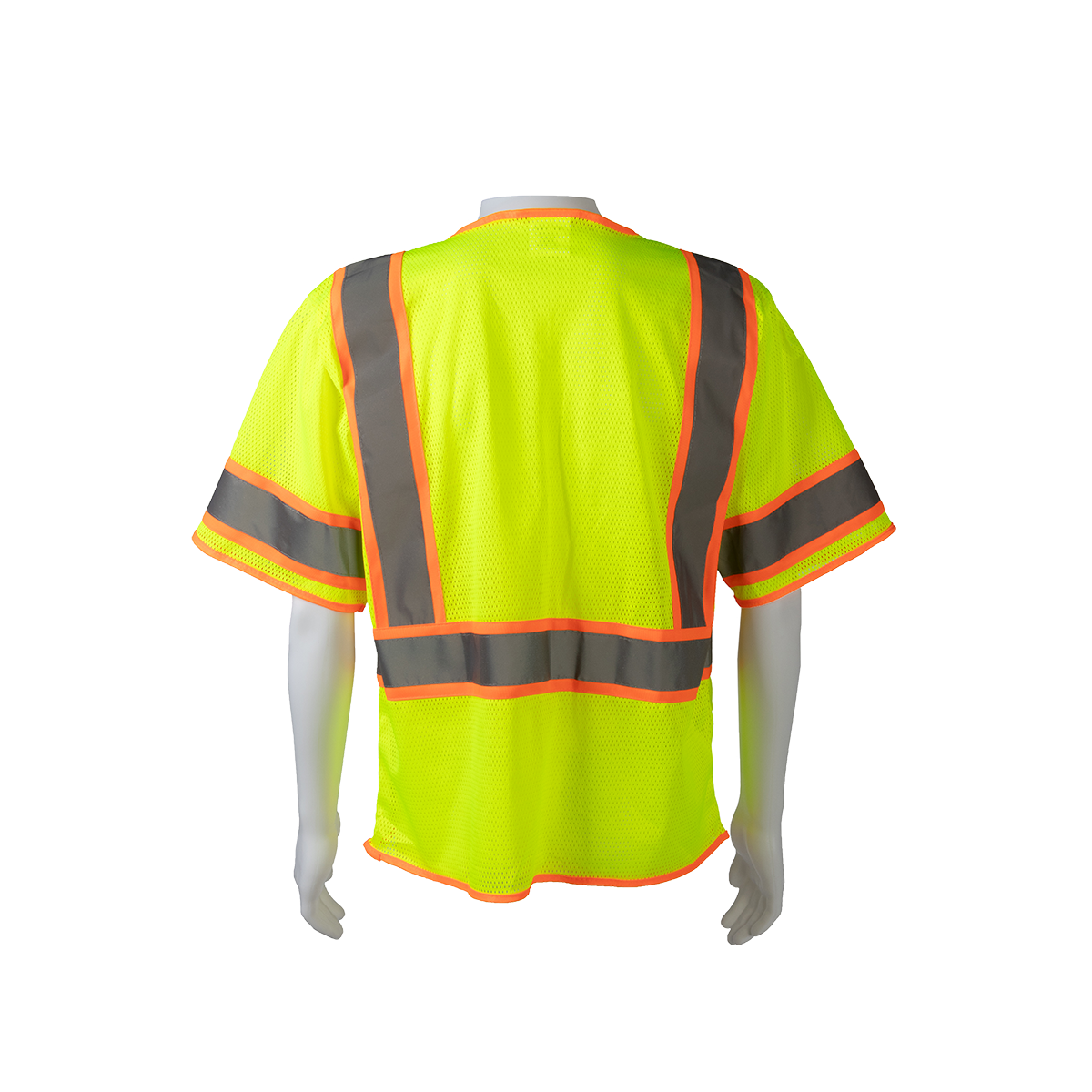 Petra Roc LVM3-CB1 ANSI Class 3 Two-Tone DOT Surveyor Safety Vest, Mesh Deluxe - Lime/Orange