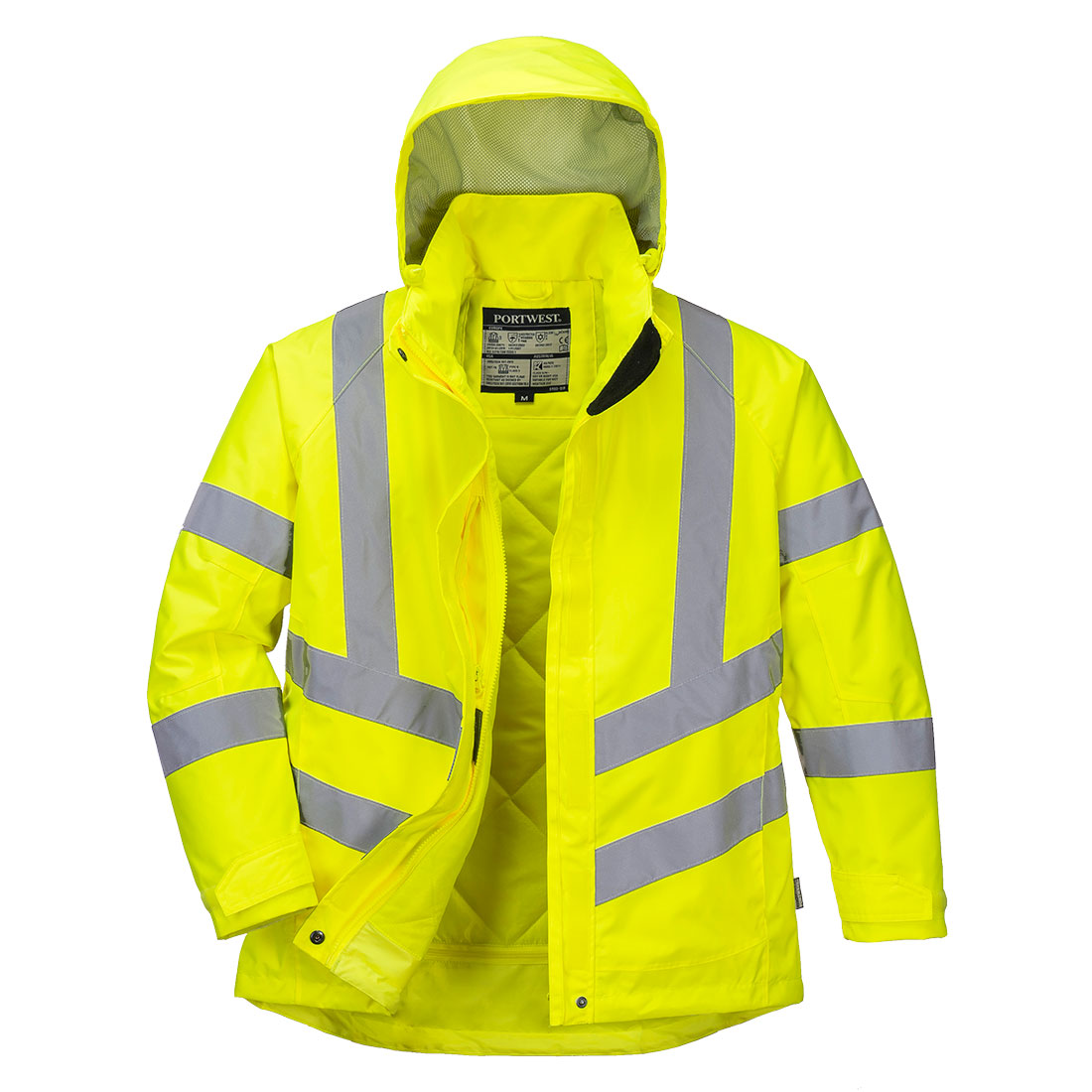 Portwest LW74 Hi-Vis Women's Winter Jacket - Yellow, front