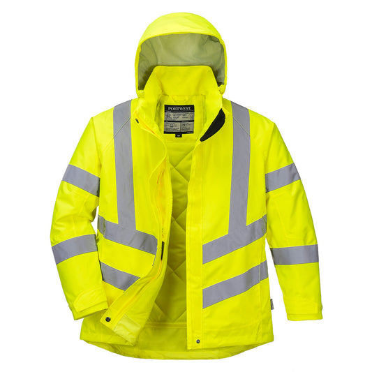 Portwest LW74 Hi-Vis Women's Winter Jacket - Yellow, front