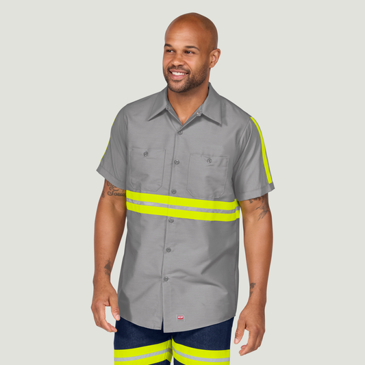 SP24 Short Sleeve Enhanced Visibility Industrial Work Shirt