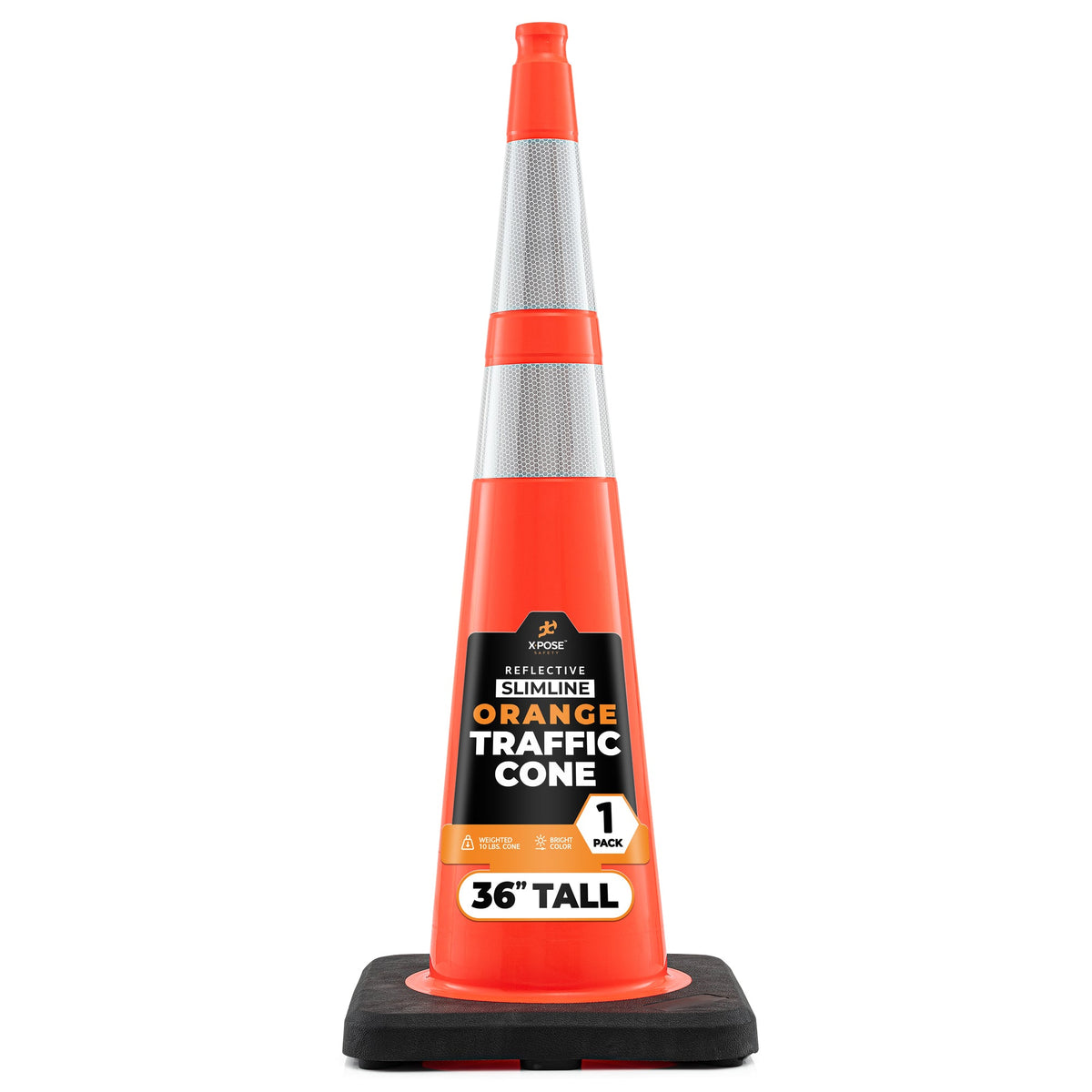 Xpose Safety 36" Orange Slimline Traffic Cone