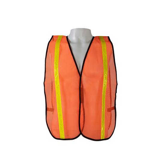 Petra Roc OVM-HG Non-ANSI Mesh Safety Vest with High Gloss Tape - Orange