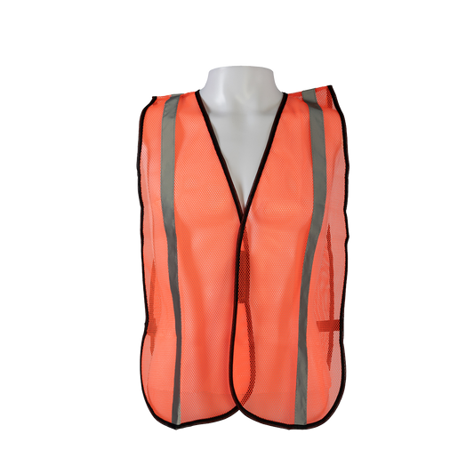 Petra Roc OVM-S Non-ANSI Mesh Safety Vest with 1" Silver Reflective Tape - Orange